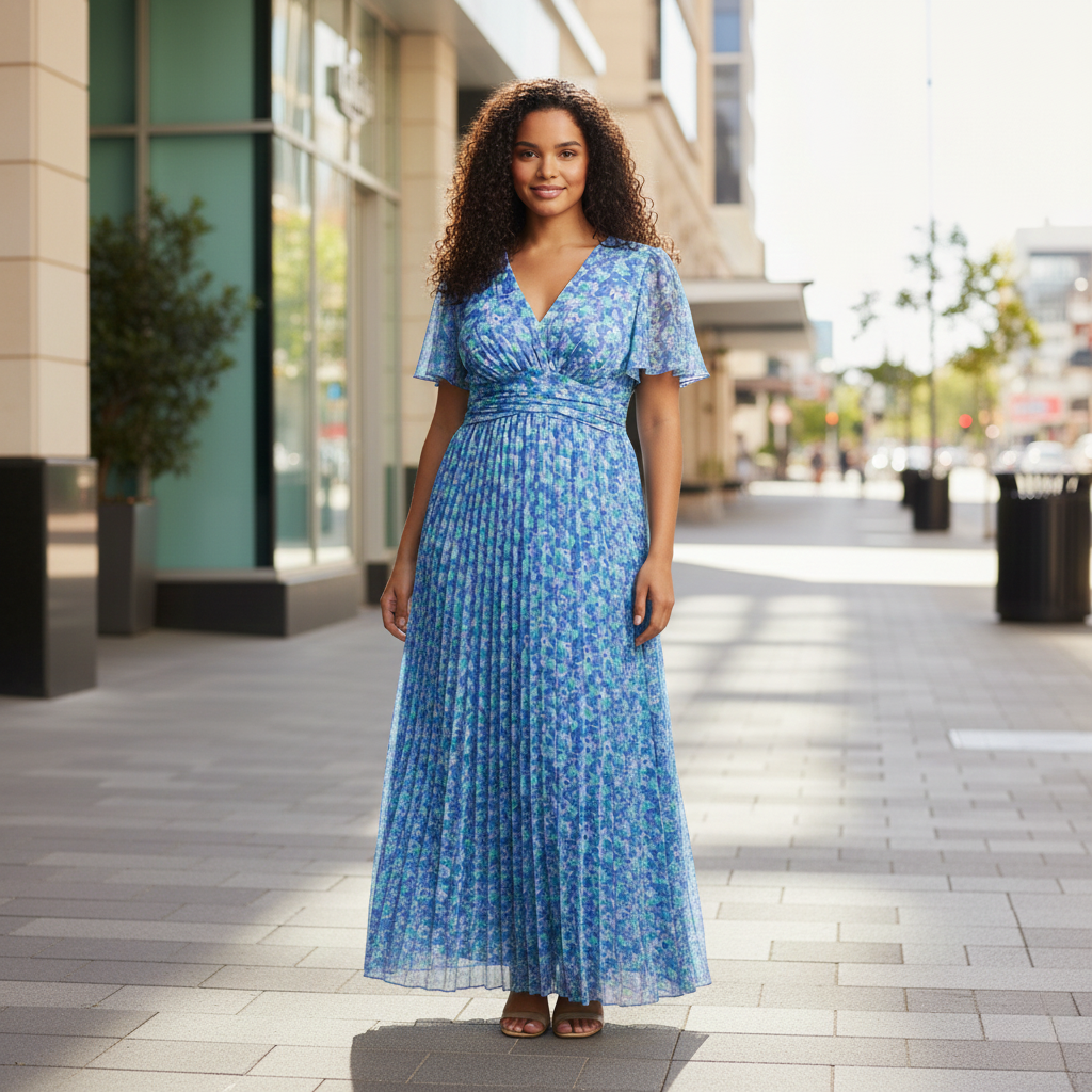 Sophie | Floral Maxi Dress with Sleeves