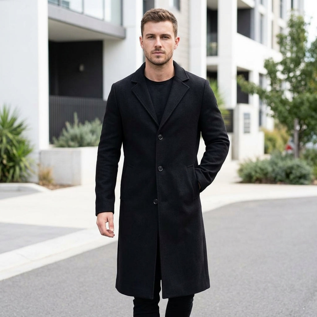 Xavier | Long Men's Coat for Stylish Warmth