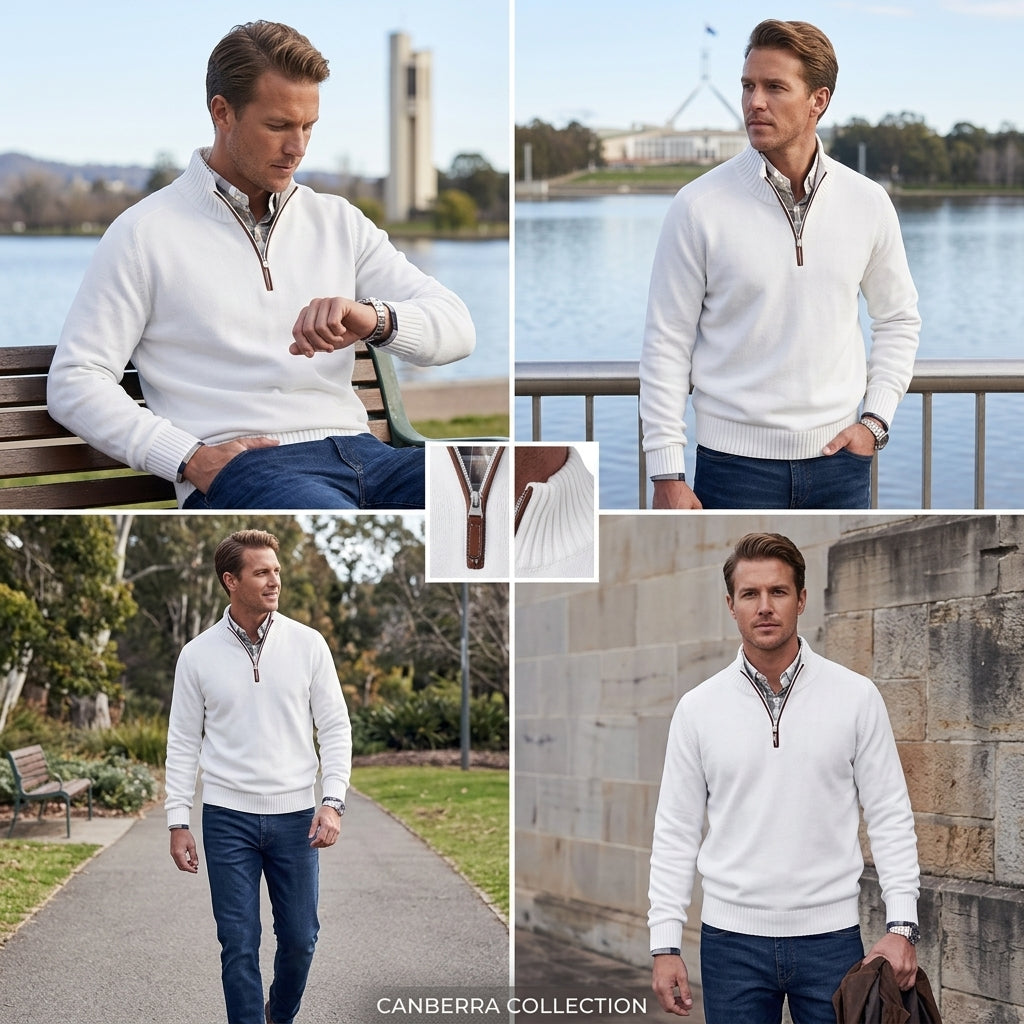 Zayne | Half Zip Men's Sweater for Versatile Wear