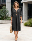 Harper | Denim Dress with Flowy Summer Maxi