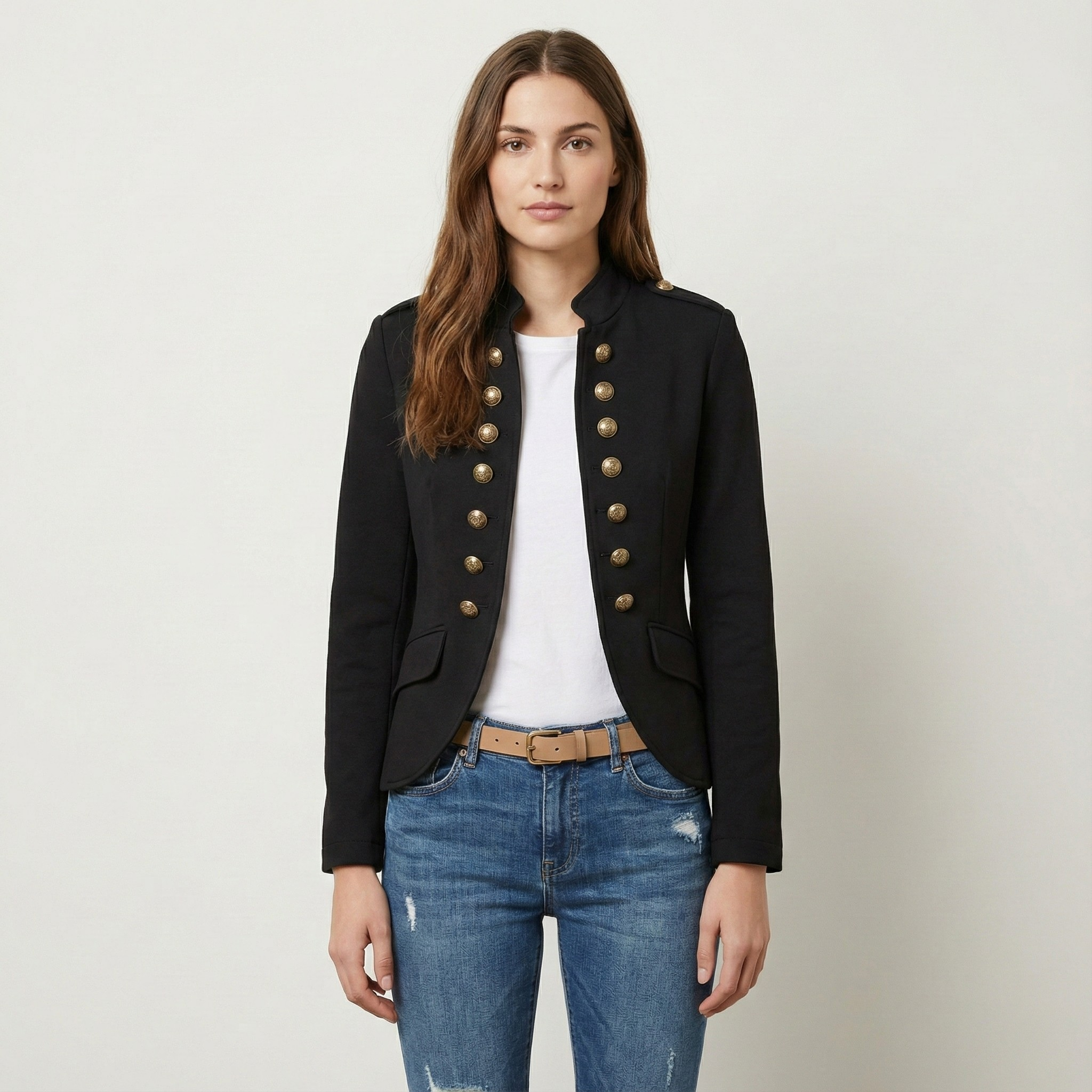 Samantha | Military Style Blazer with Unique Design
