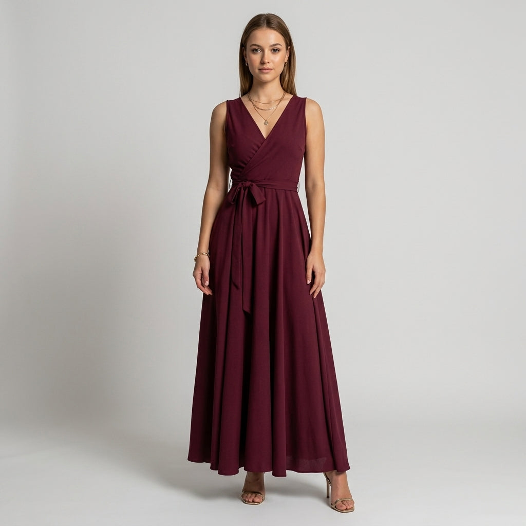 Harper | Schmeichelndes Wickel-Maxikleid für Hochzeitsgäste