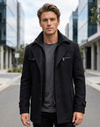 Lachlan | Wool Trench Men's Coat for Stylish Warmth