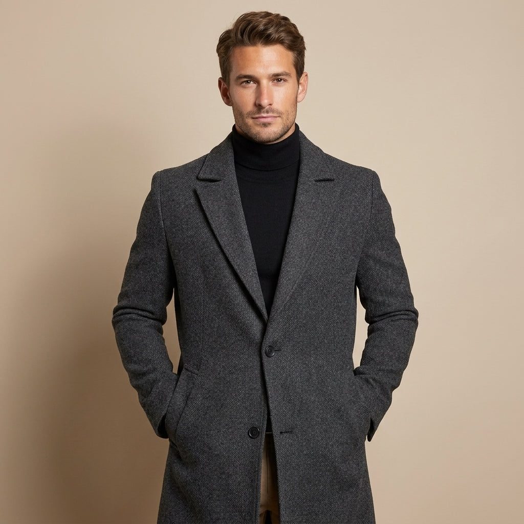 Cooper | Men's Coat with Long Wool Warmth
