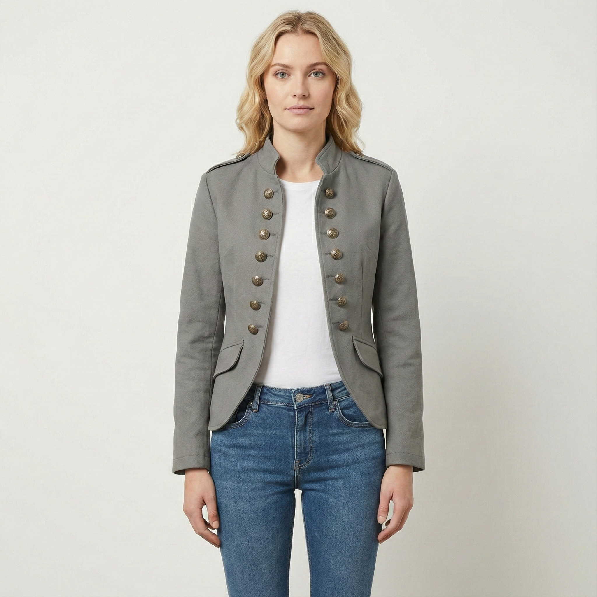 Samantha | Military Style Blazer with Unique Design
