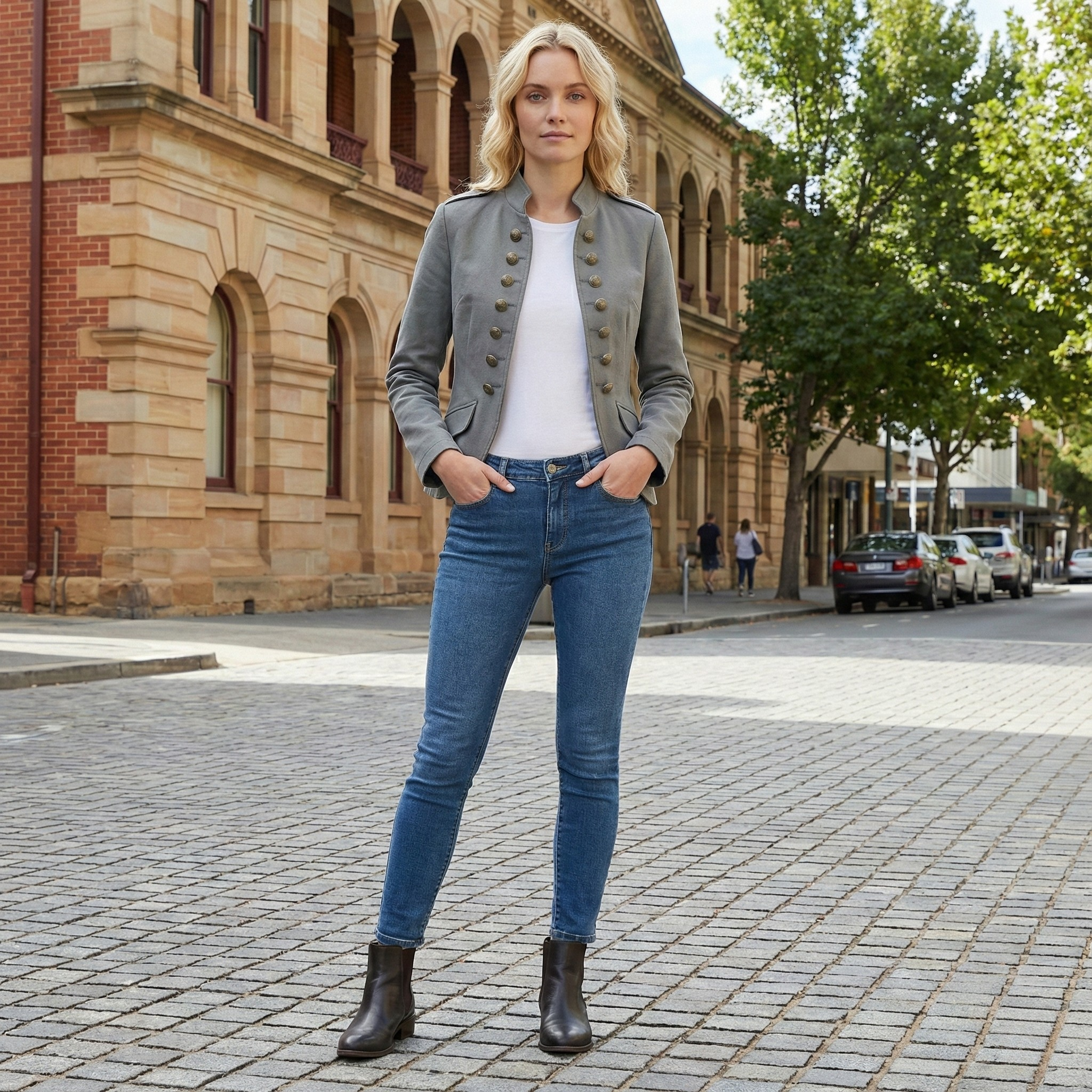 Samantha | Military Style Blazer with Unique Design