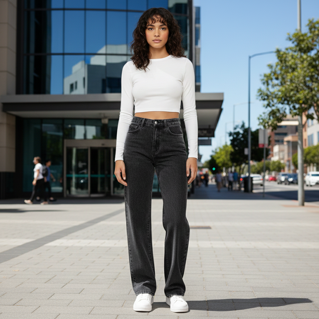 Emma | High-Waist Straight-Leg Jeans