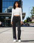Emma | High-Waist Straight-Leg Jeans