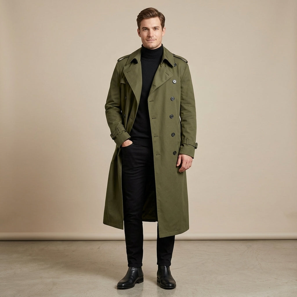 Flynn | Men's Coat with Classic Trench Look