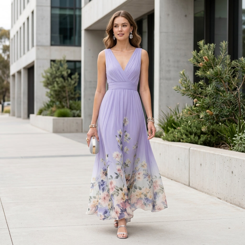 Isla | Floral A-Line Wedding Guest Dress