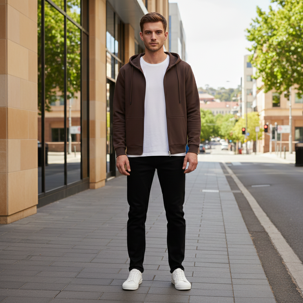 Hudson | Casual Full Zip Hoodie for Men