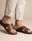 Cooper | Men's Sandals – Leather Cross-Band Comfort