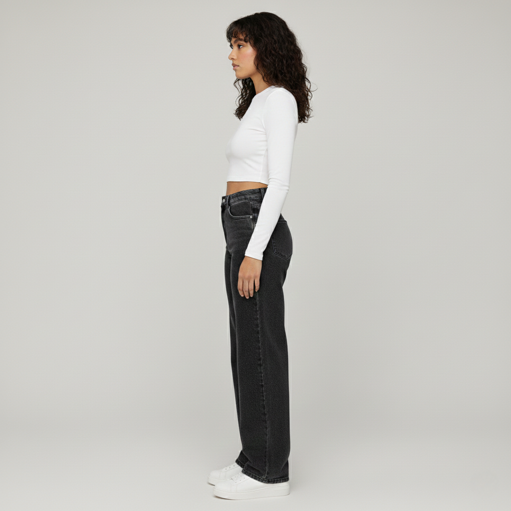 Emma | High-Waist Straight-Leg Jeans