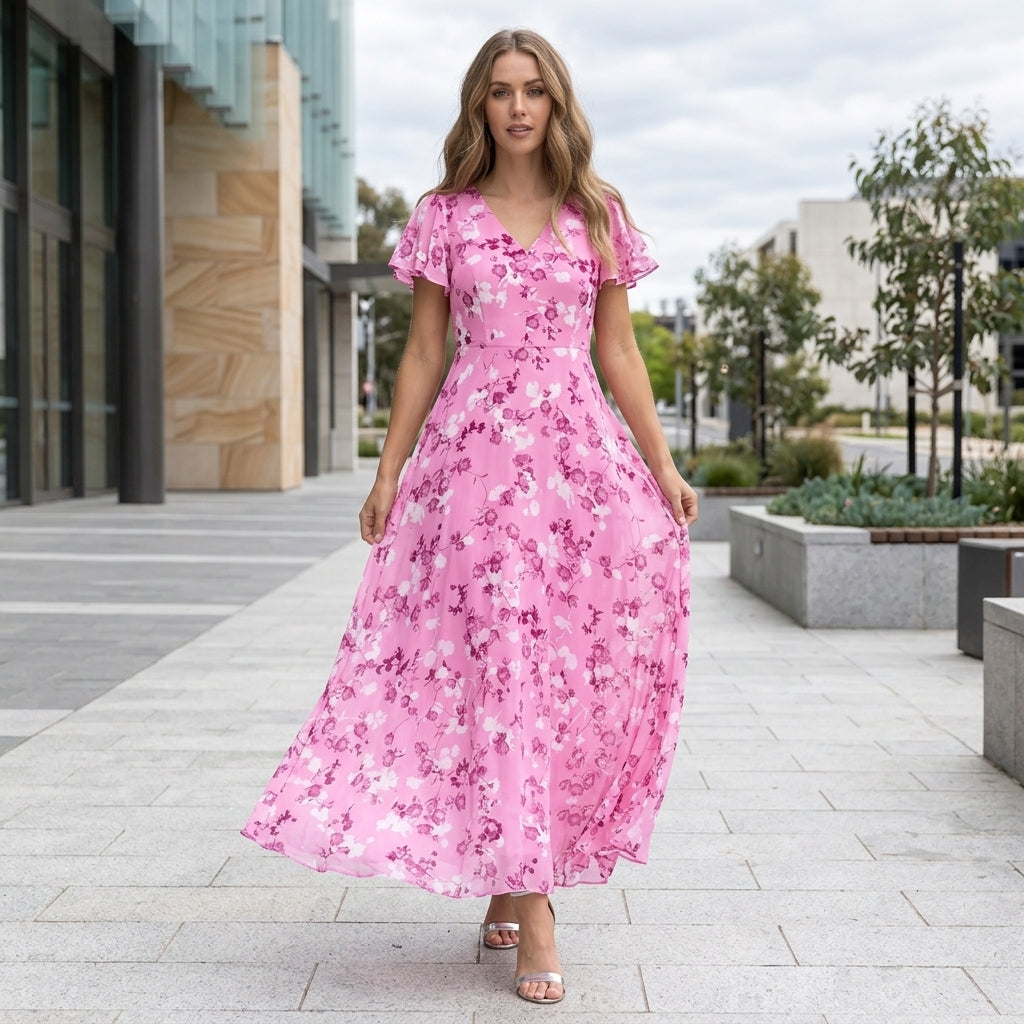 Isla | Floral Maxi Dress for Women
