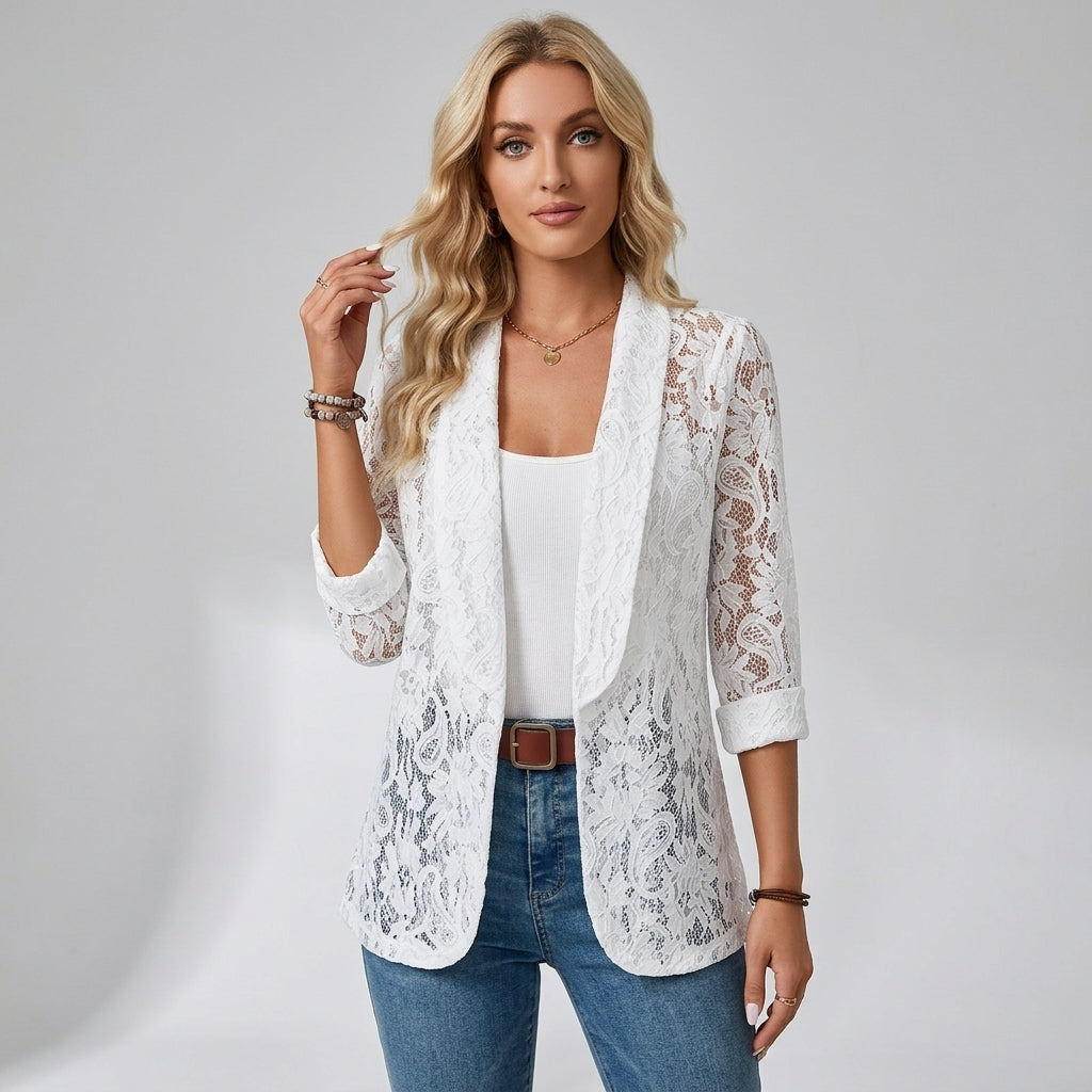 Indie | Floral Lace Summer Women's Blazer