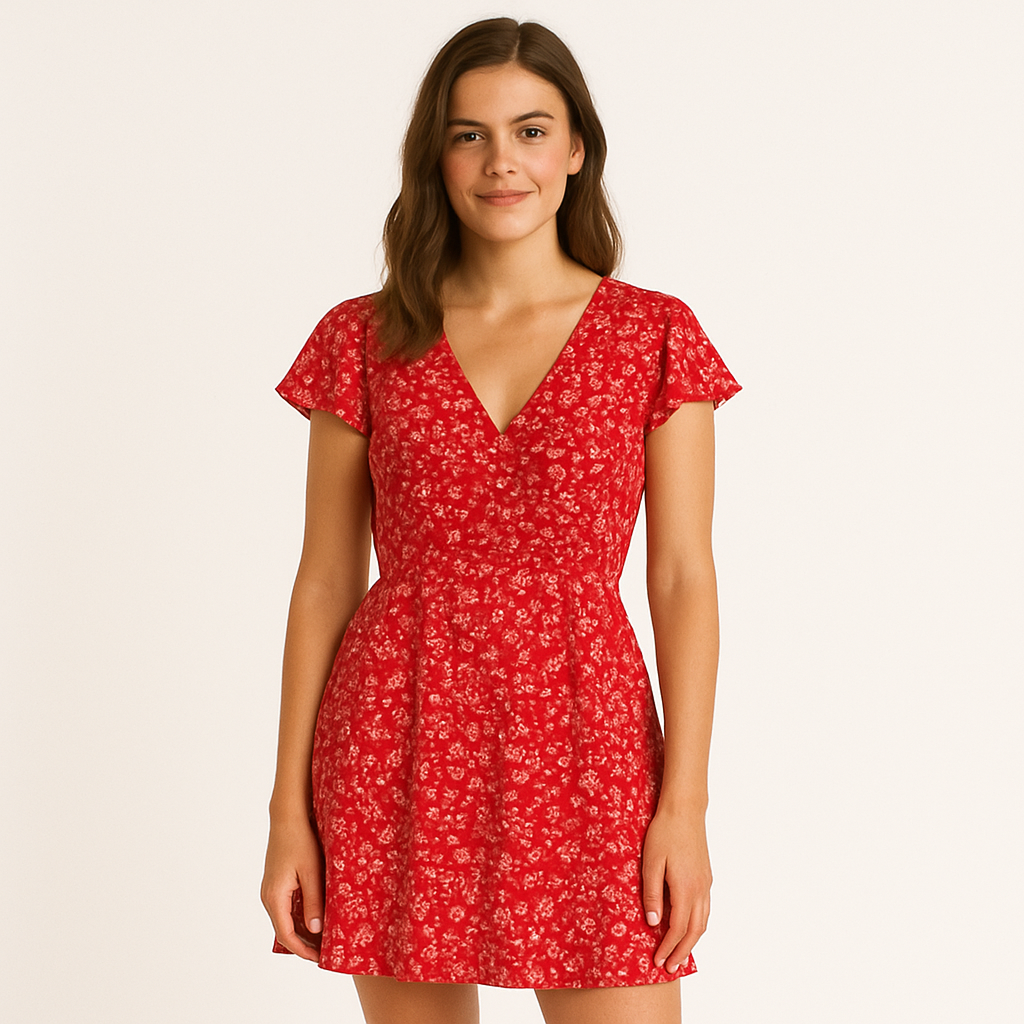 Amelia - Summer Wrap Dress With Floral Print