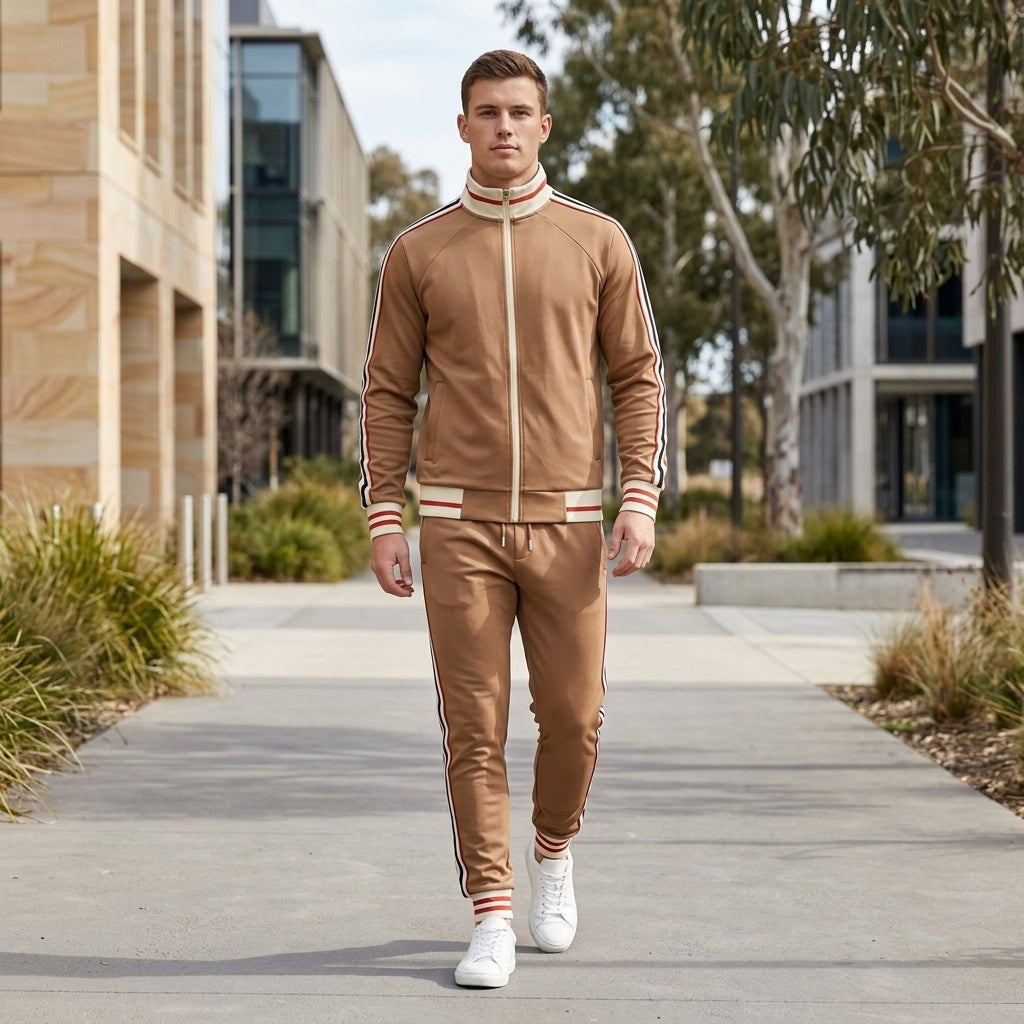 William | Men's Tracksuit – Zip Jacket &amp; Elastic Trousers for Everyday Comfort