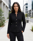 Lottie | Strukturierter gewebter Damenblazer