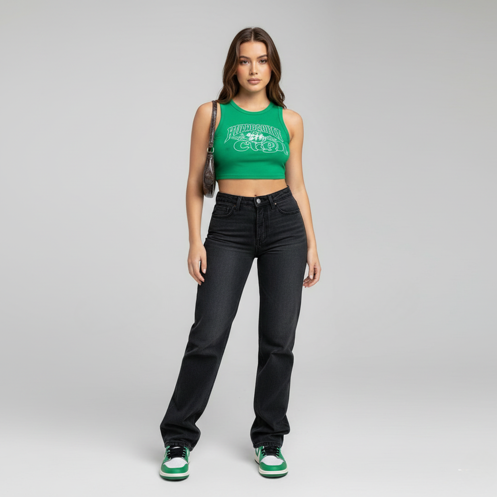 Lily | High Waist Straight Leg Jeans