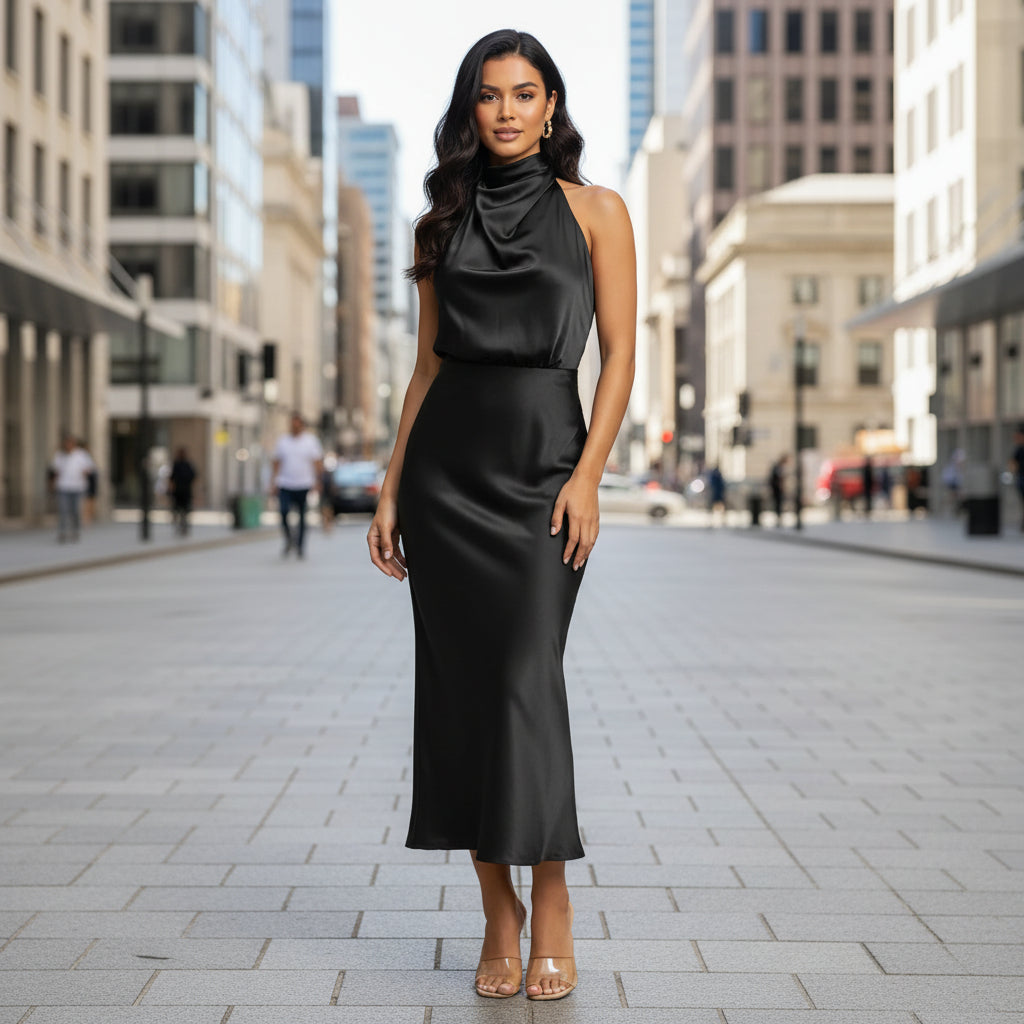 Lena | Off-shoulder Midi Dress