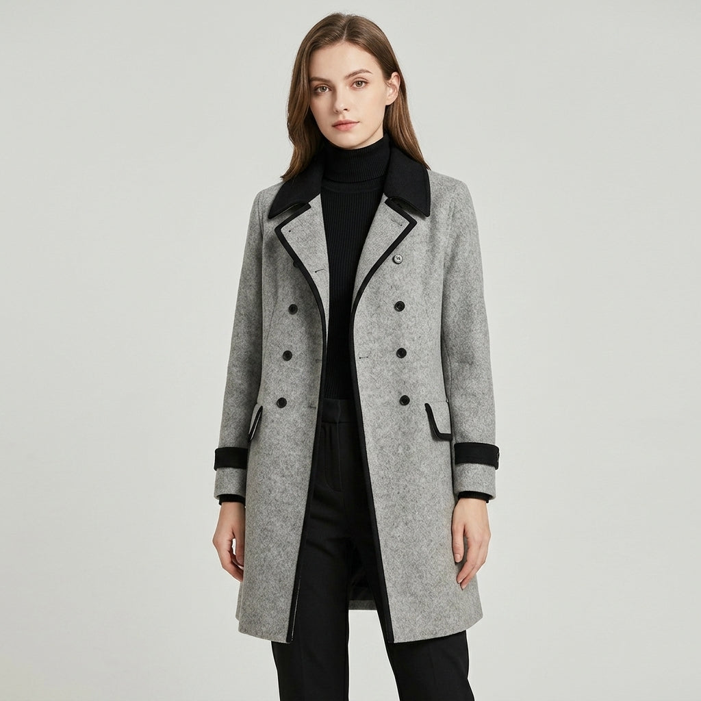Sophia | Black Trench Coat Women for Winter