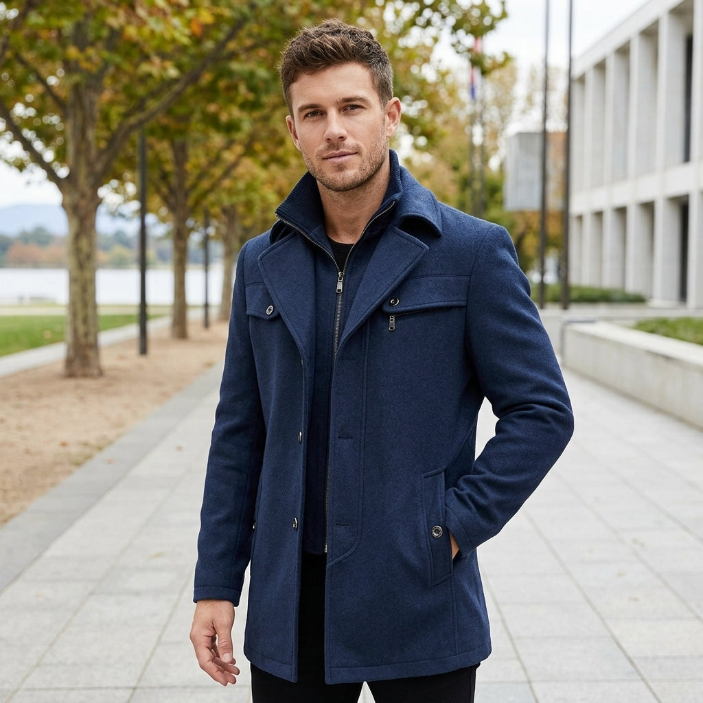 Braxton | Men’s Trench Coat with Refined Fit