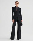 Verity | Damen Blazer- und Palazzo-Hosen-Set