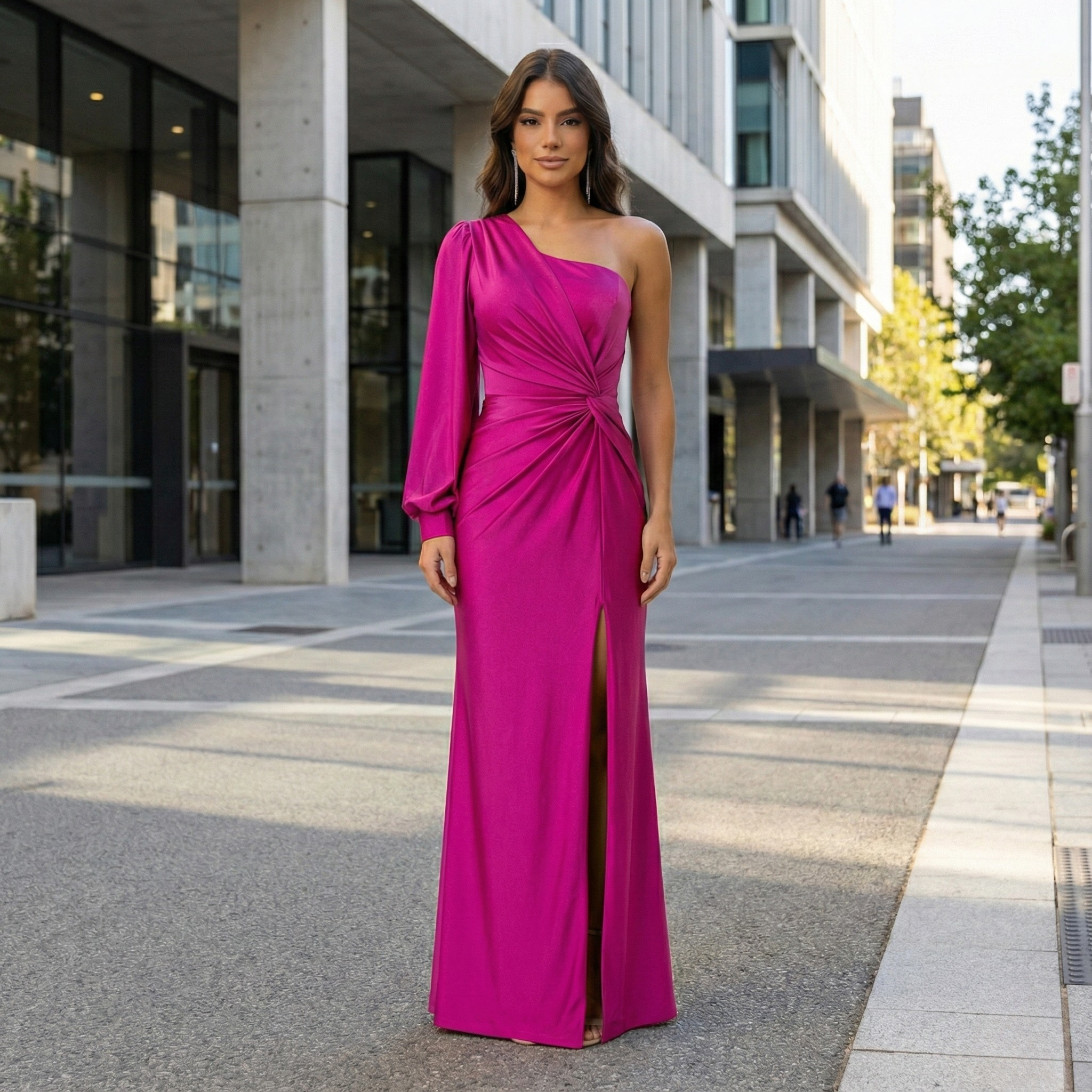 Chloe | Long Sleeve Maxi Dress with Sleeves