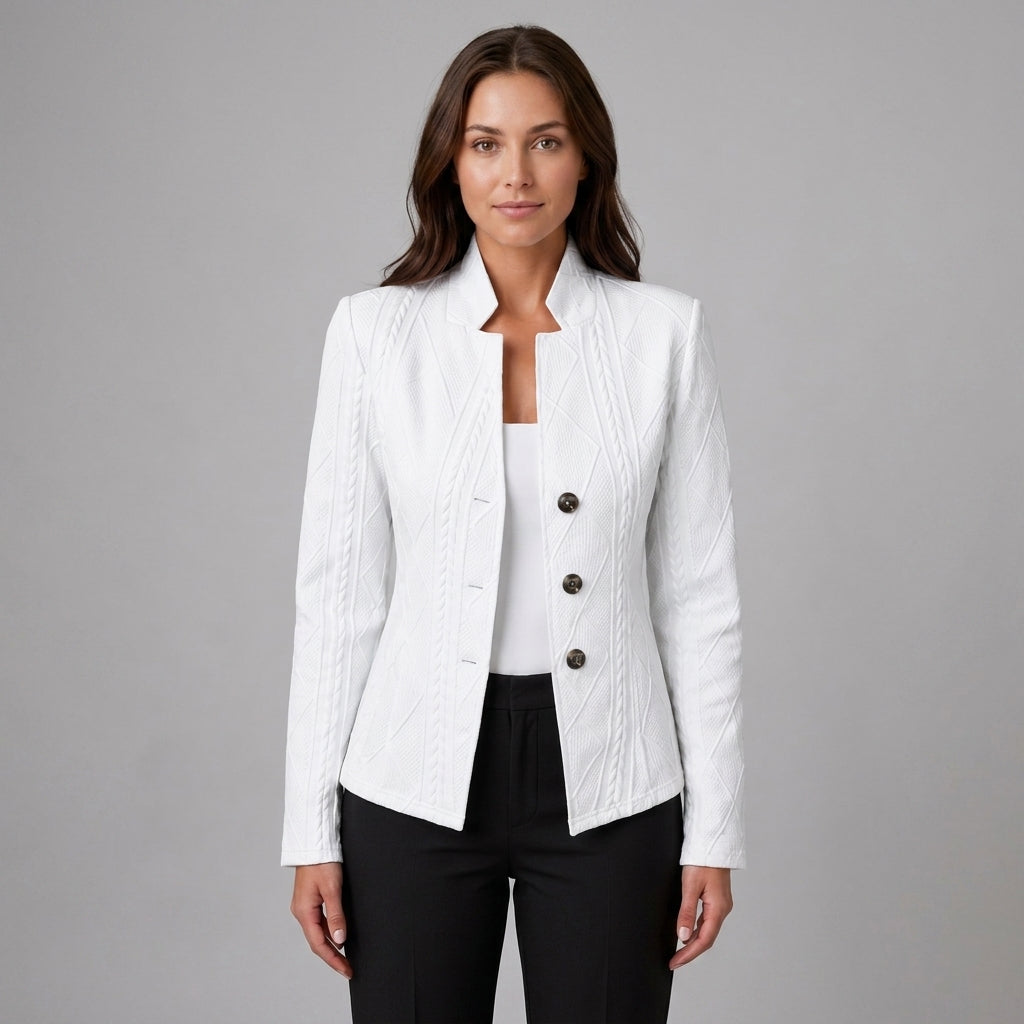 Lottie | Strukturierter gewebter Damenblazer