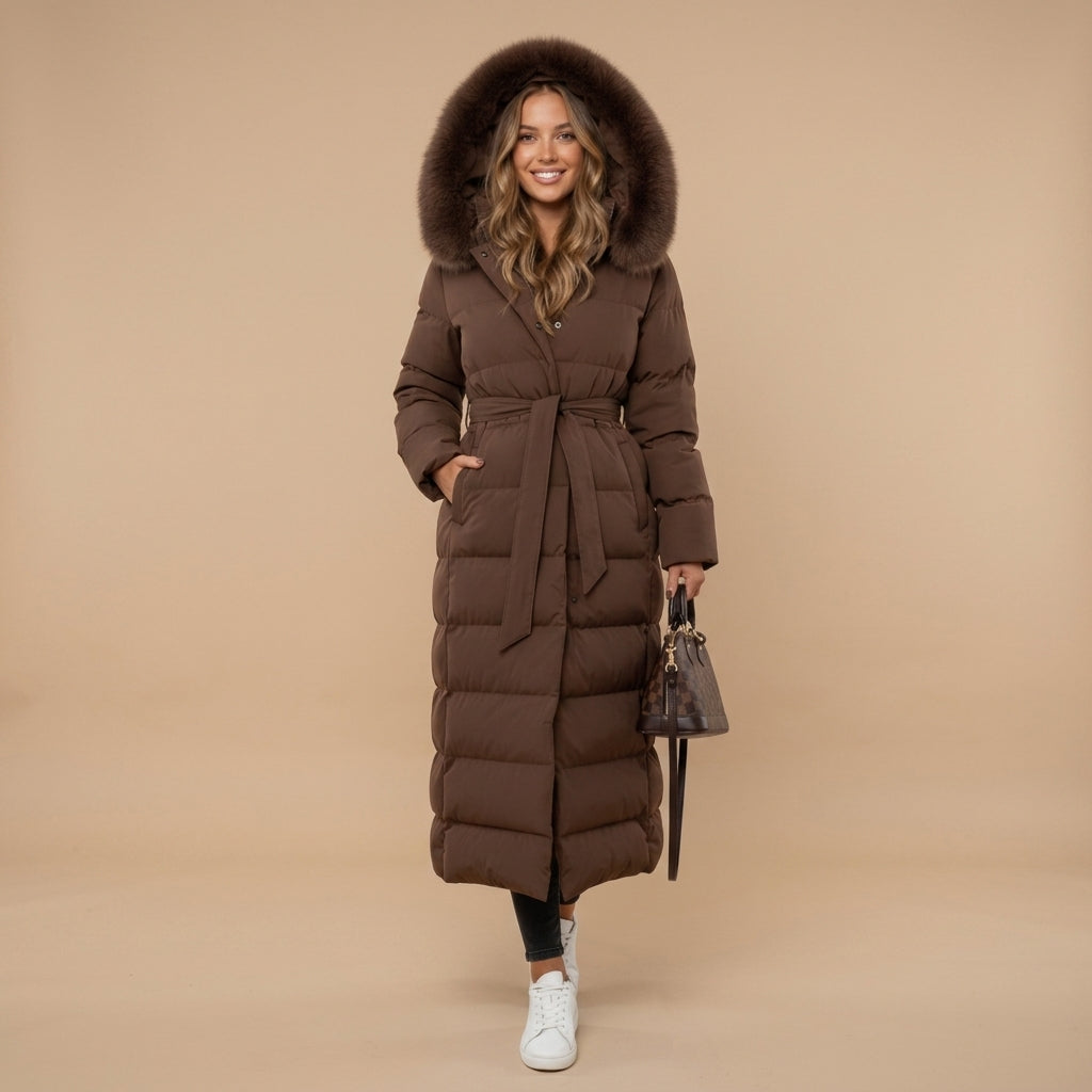 Rosie | Quilted Faux Fur Collar Women's Coat