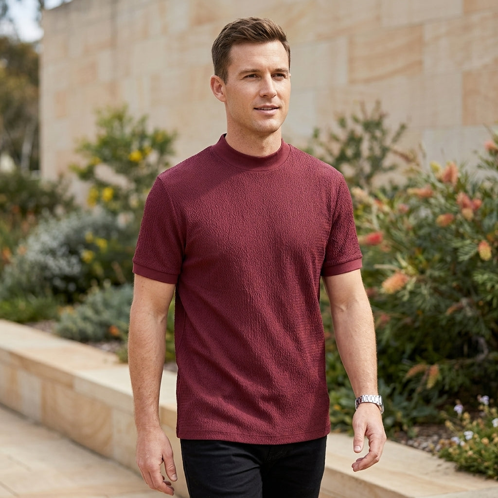 Callan | Textured Short Sleeve Men's Shirt