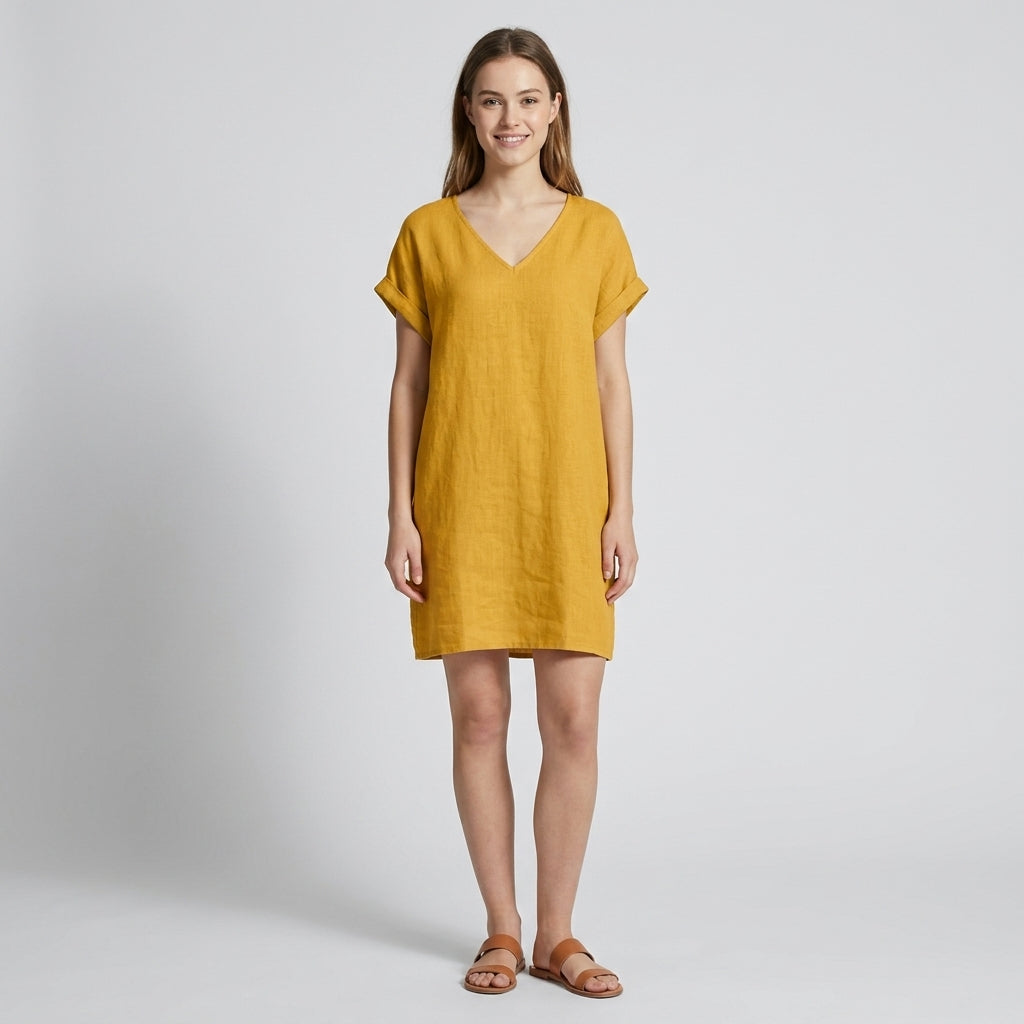 Imogen | Women's Summer Dress in Cotton Linen