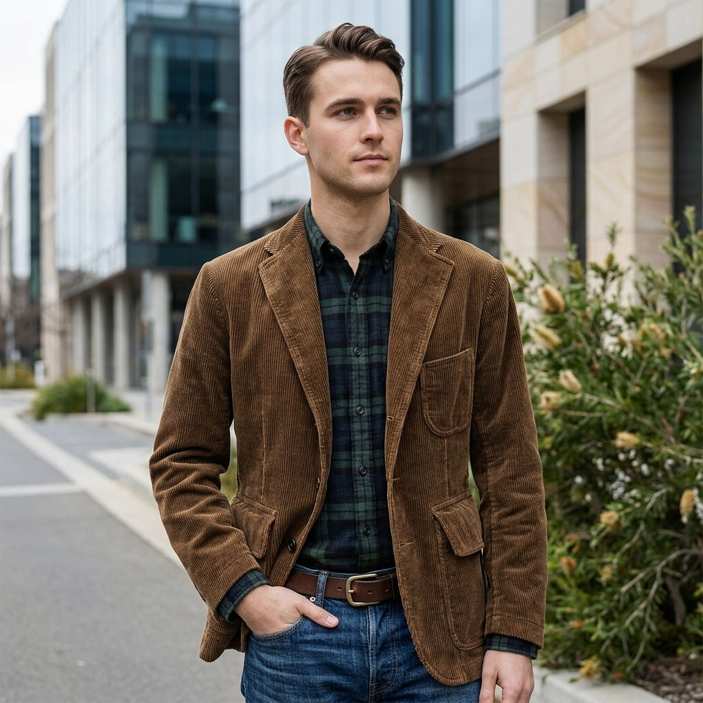 Archie | Corduroy Men's Coat &amp; Vest Set