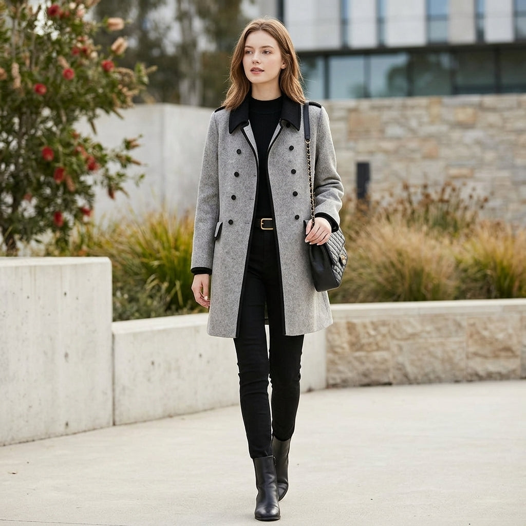 Sophia | Black Trench Coat Women for Winter