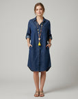 Chloe | Denim Dress with Effortless Shirt Design