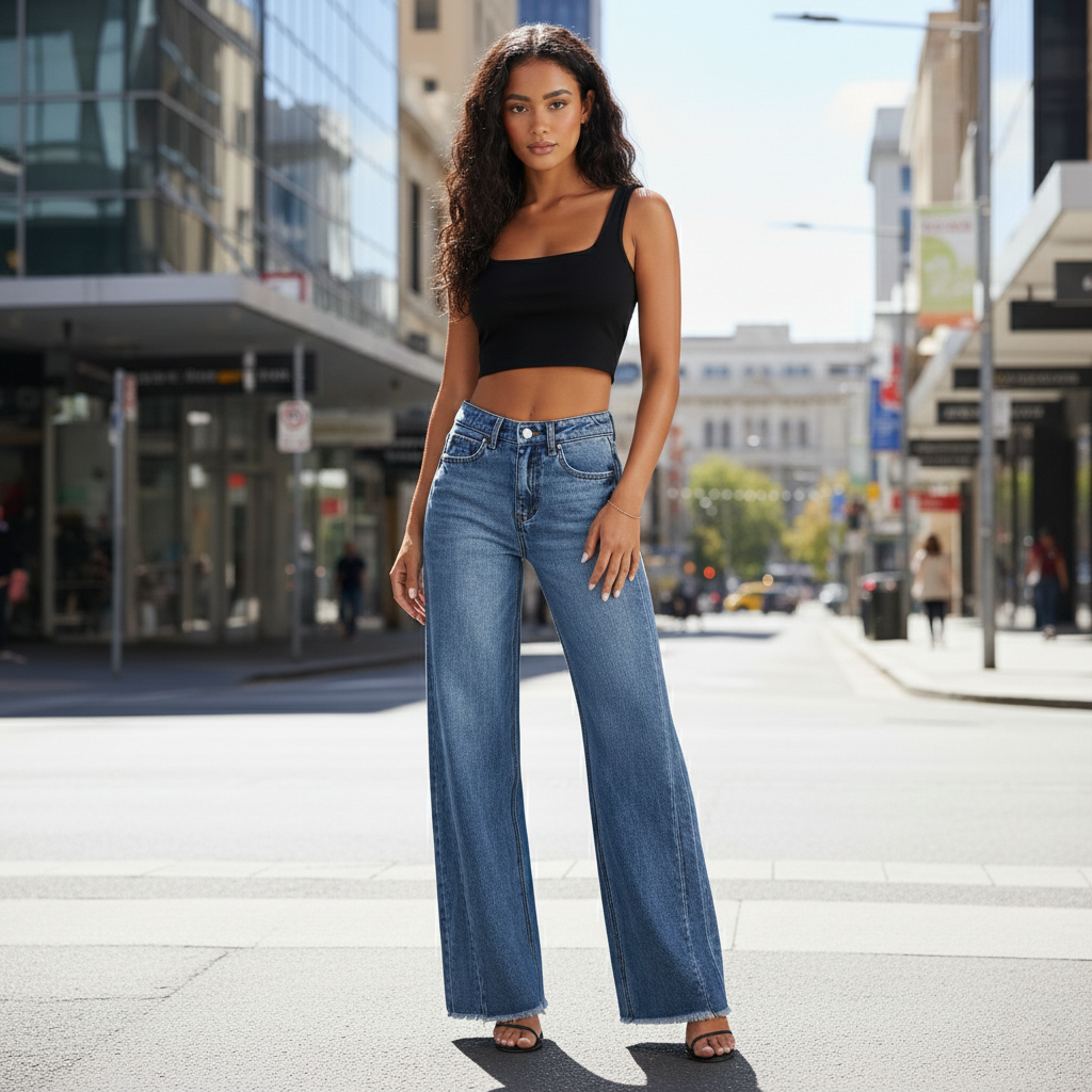 Olivia | High Waisted Wide Leg Jeans Women