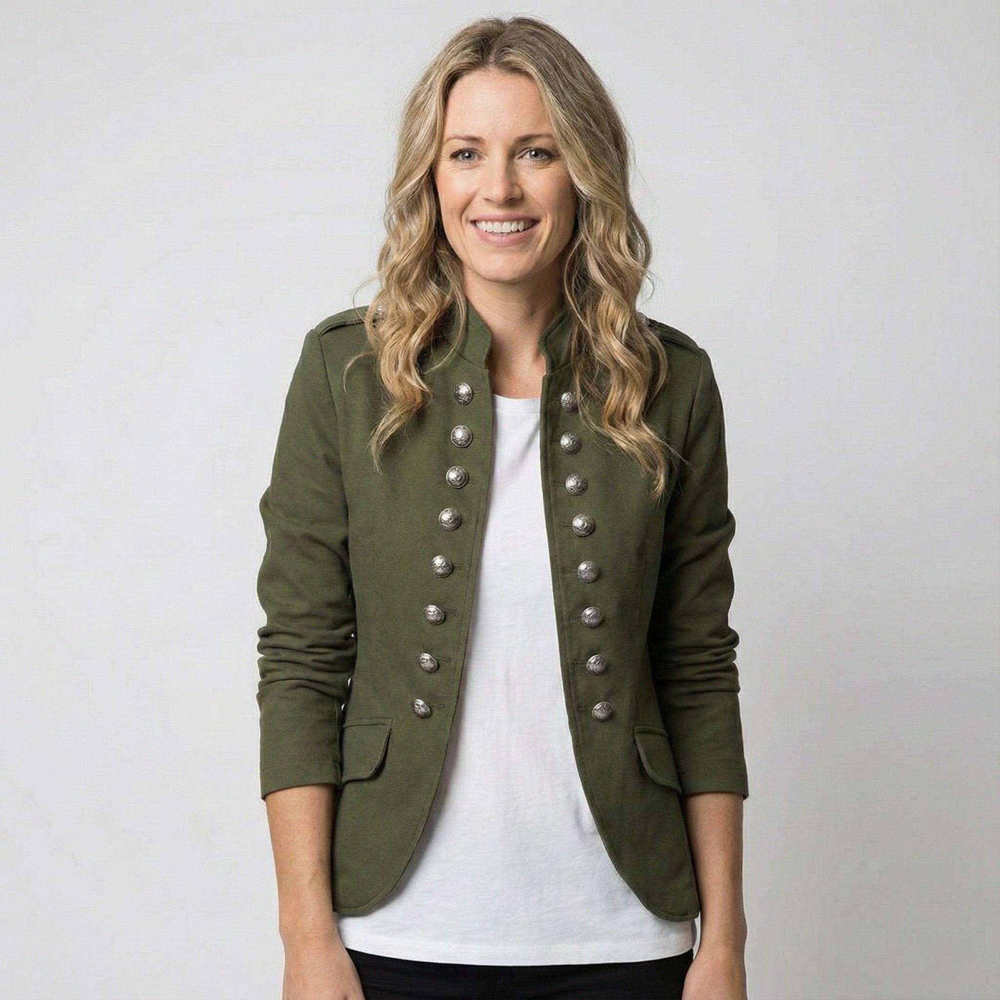 Samantha | Military Style Blazer with Unique Design