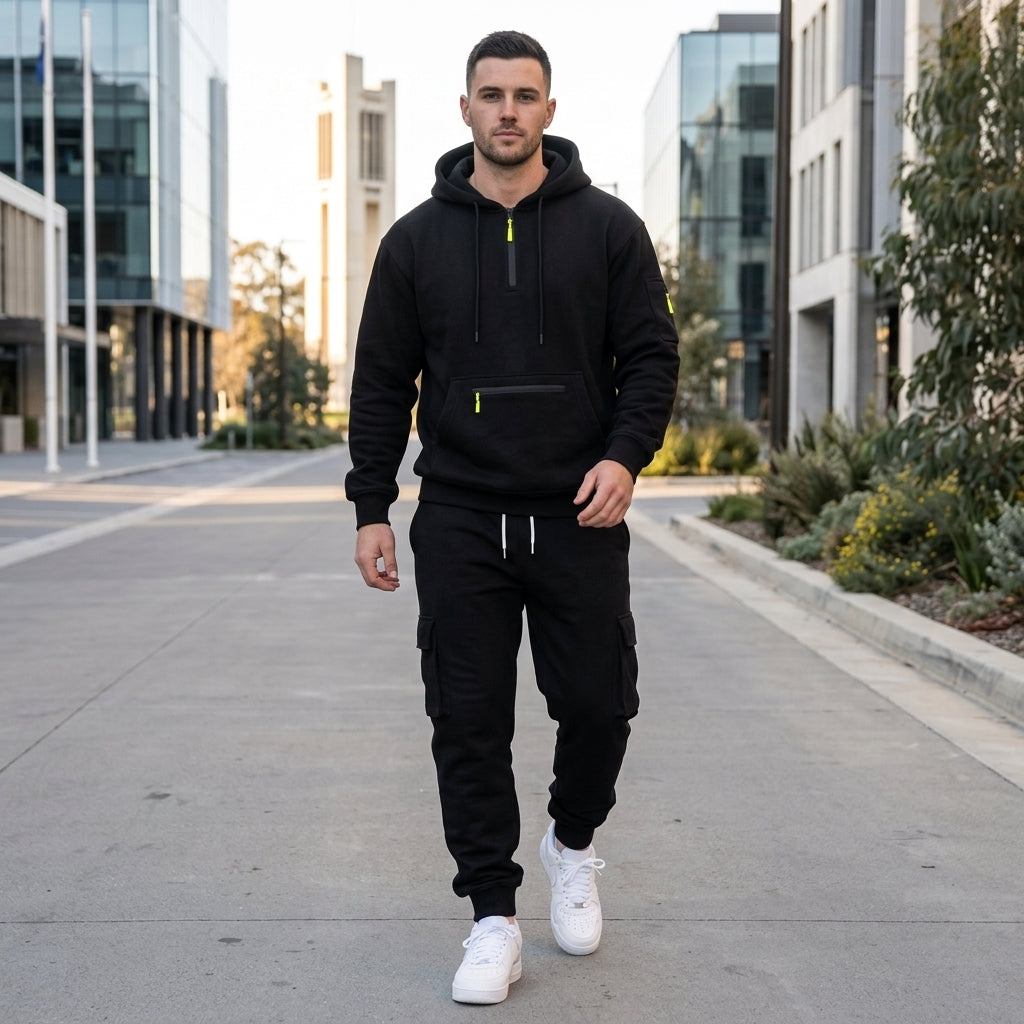 Angus | Men's Tracksuit – Hoodie &amp; Cargo Joggers with Adjustable Hood