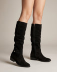 Mia | Women's Soft Leather Knee High Boots – Chic Slouch Style