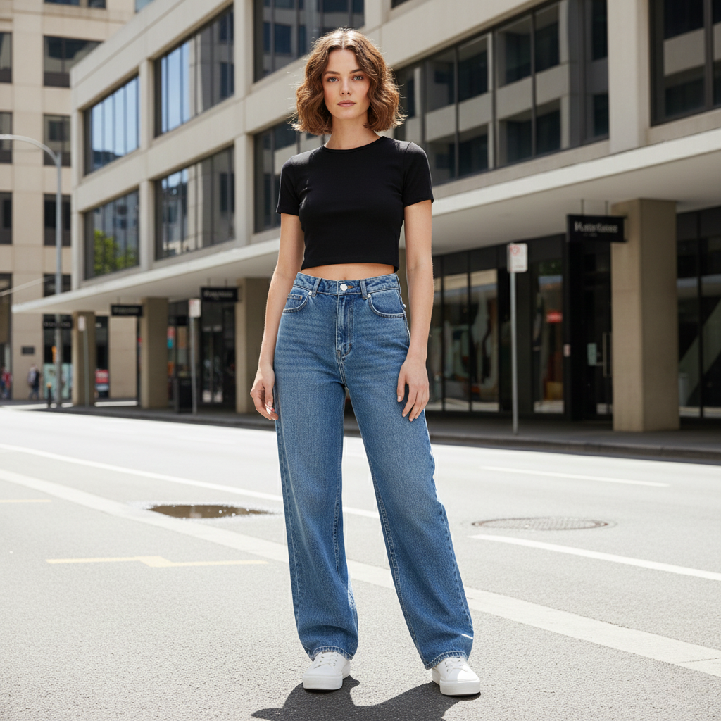 Emma | High-Waist Straight-Leg Jeans