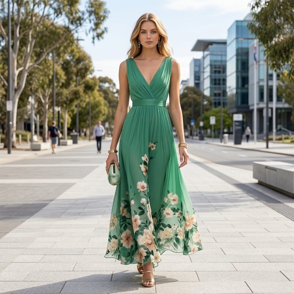Isla | Floral A-Line Wedding Guest Dress