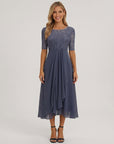 Chloe | Lace & Chiffon A-Line Wedding Guest Dress