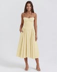 Grace | V-Neck Corset Maxi Wedding Guest Dress