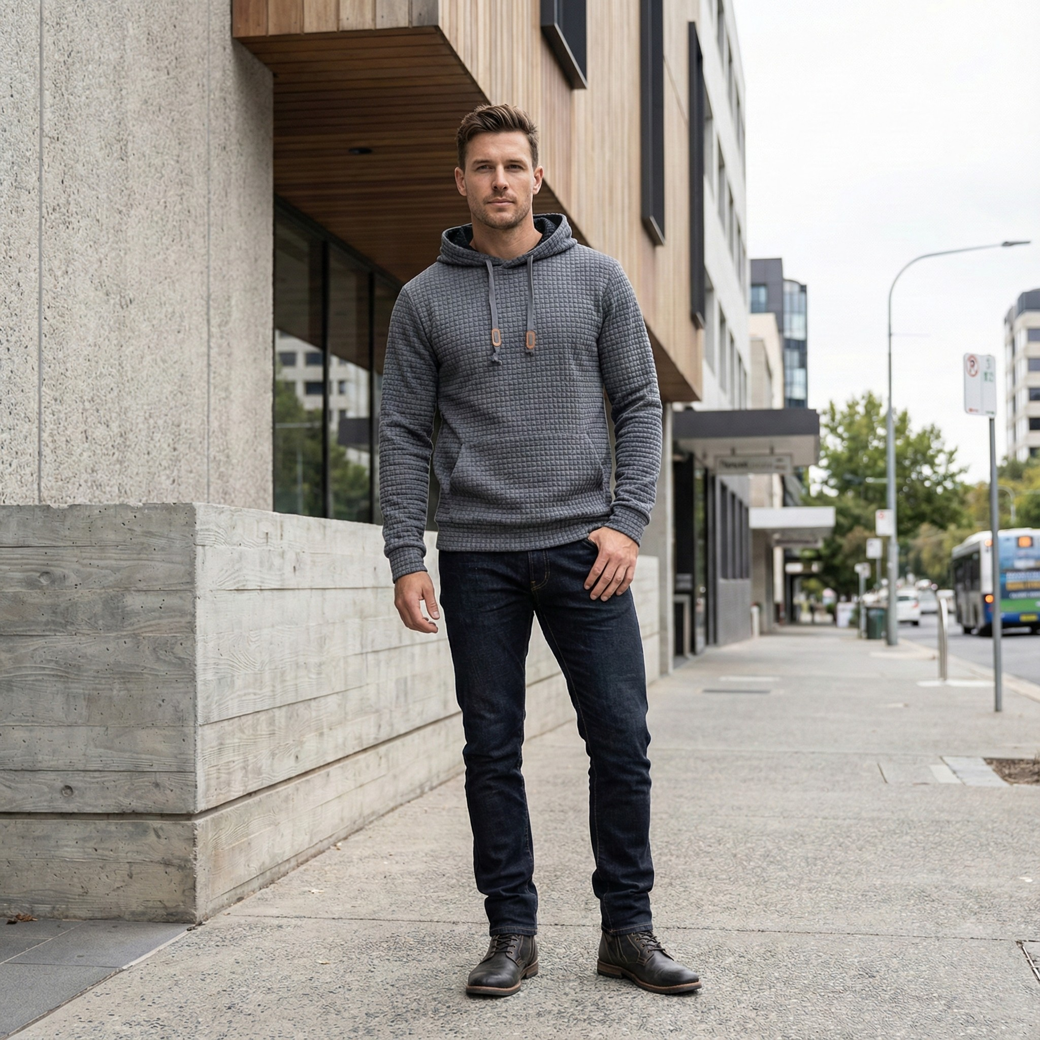 Charlie | Stylish Waffle Men's Hoodie Collection