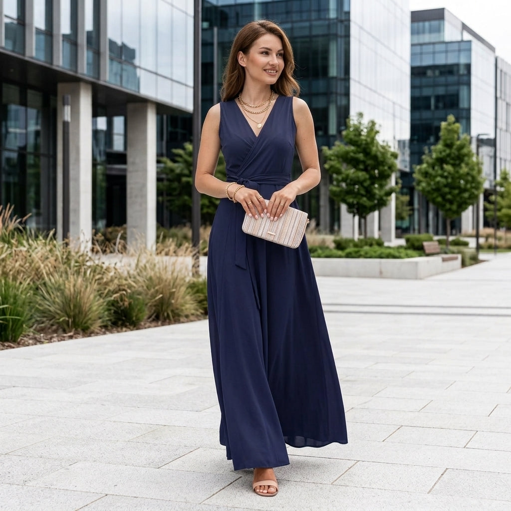 Harper | Schmeichelndes Wickel-Maxikleid für Hochzeitsgäste