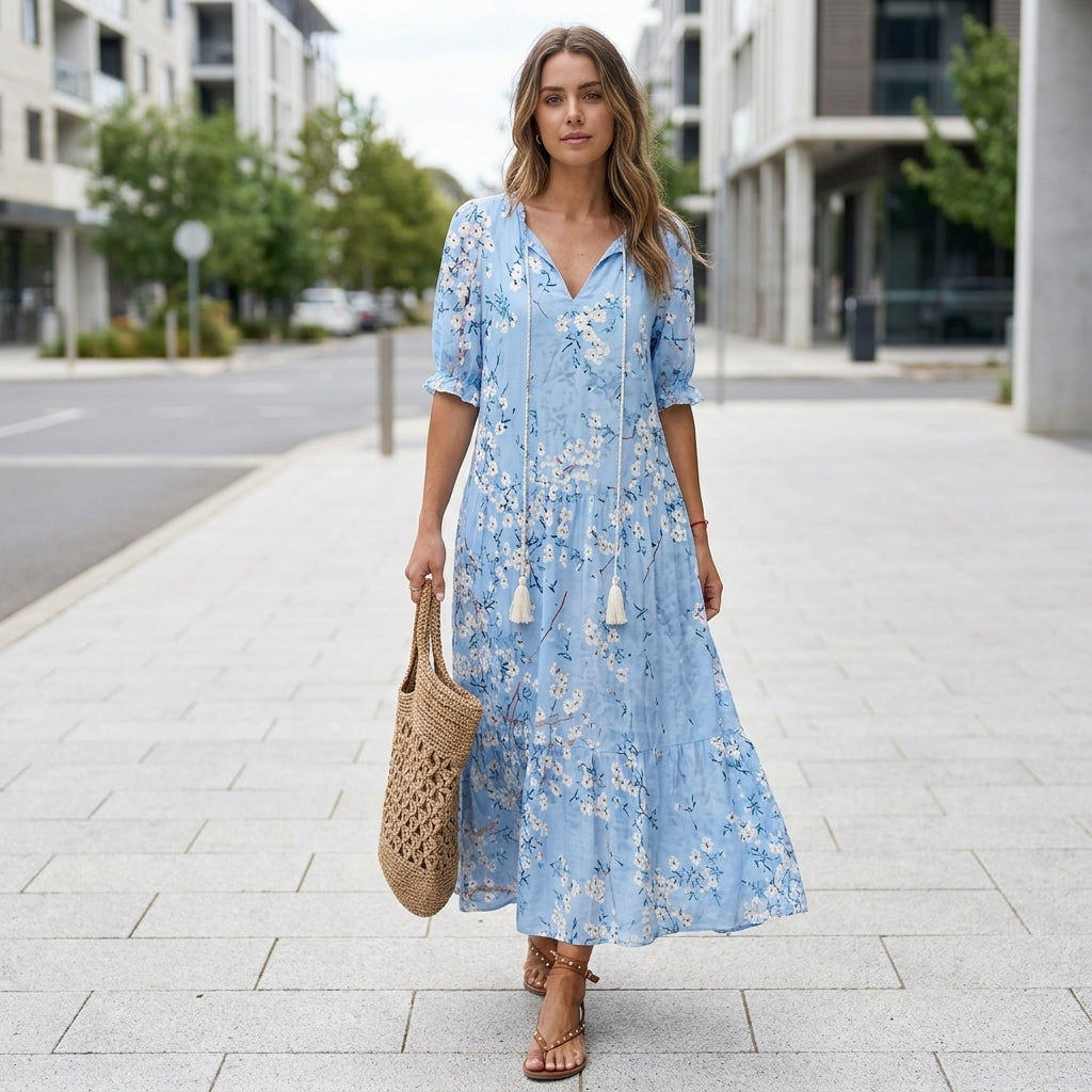 Matilda | Women's Summer Dress with Flattering V-Neck