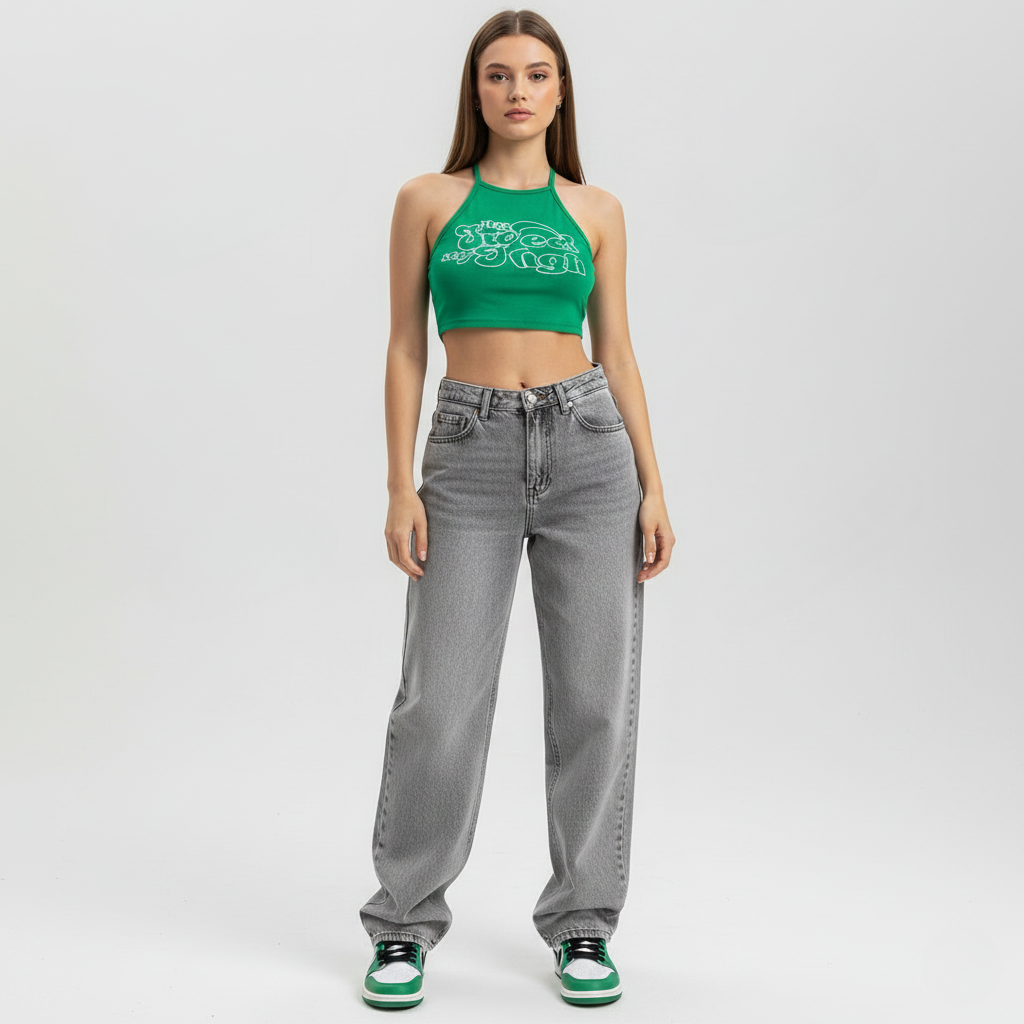 Lily | High Waist Straight Leg Jeans