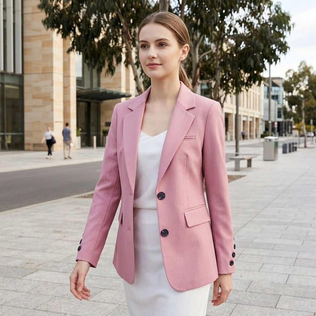 Greta | Strukturierter Damenblazer mit Klappentaschen