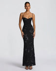 Ruby | Floral Corset Maxi Wedding Guest Dress