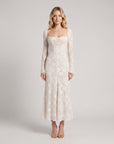 Amelia | Spitzen-Maxikleid mit langen Ärmeln für Hochzeitsgäste